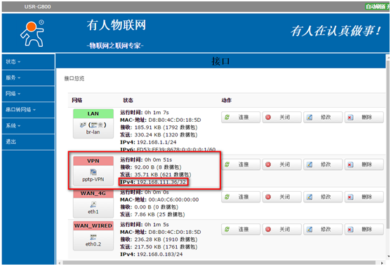4G工业级路由器G800使用VPN的设置步骤