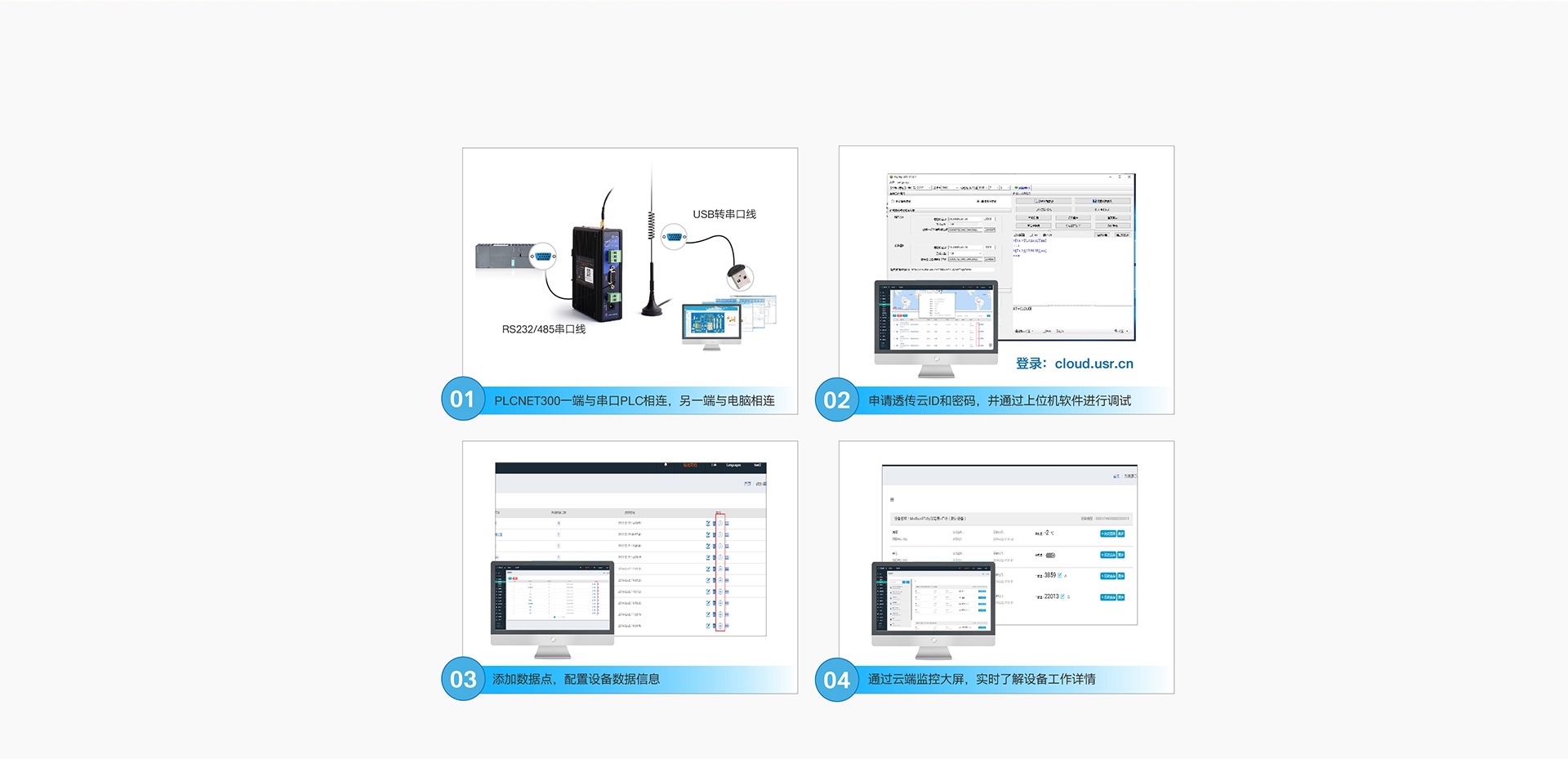 单串口工业PLC云网关操作简单，使用方方便