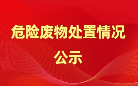 2023年危险废物产生、处置情况公示