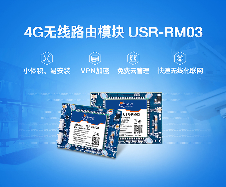 工业路由器模块USR-RM03_安防专用监控模块